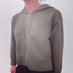 DKNY Olive Zip-Up Sweater